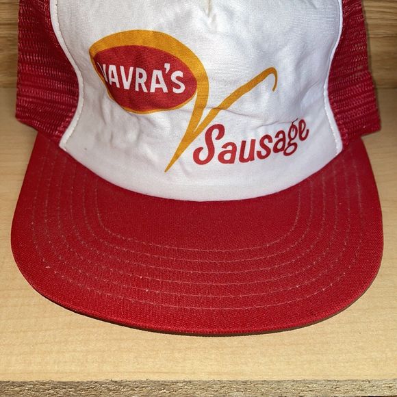 Vintage Vavras Sausage Kitchen Nebraska Foam Mesh Snapback Trucker Hat Cap - Picture 2 of 9